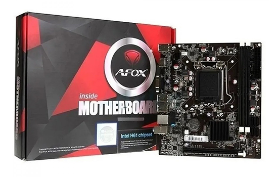 Placa Mãe Afox IH61-MA5-V3, Chipset H61, Intel LGA 1155